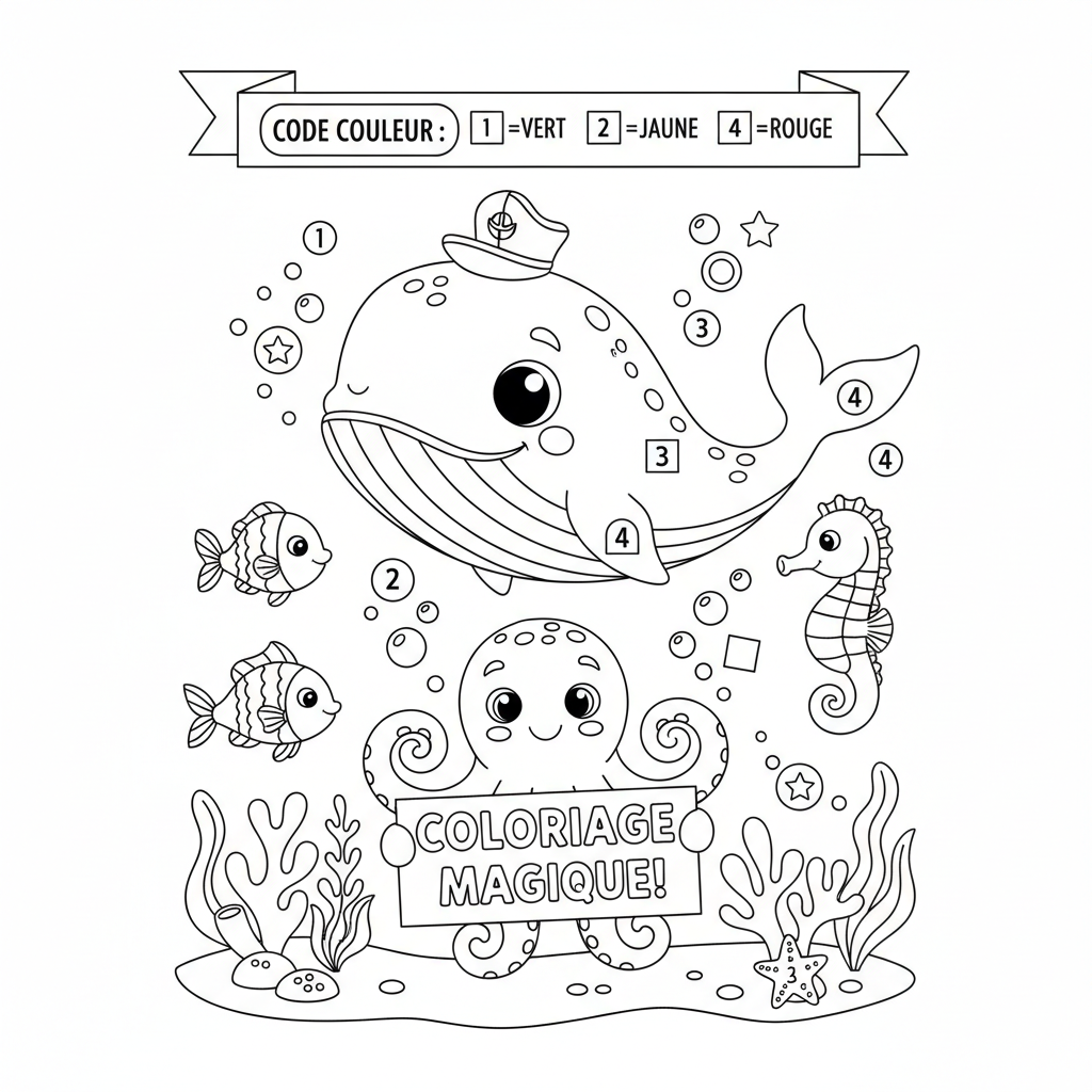 Coloriage imprimer un coloriage magique 2