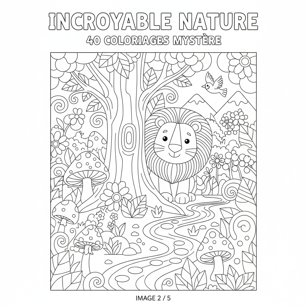 Coloriage incroyable nature 40 coloriages mystère 2