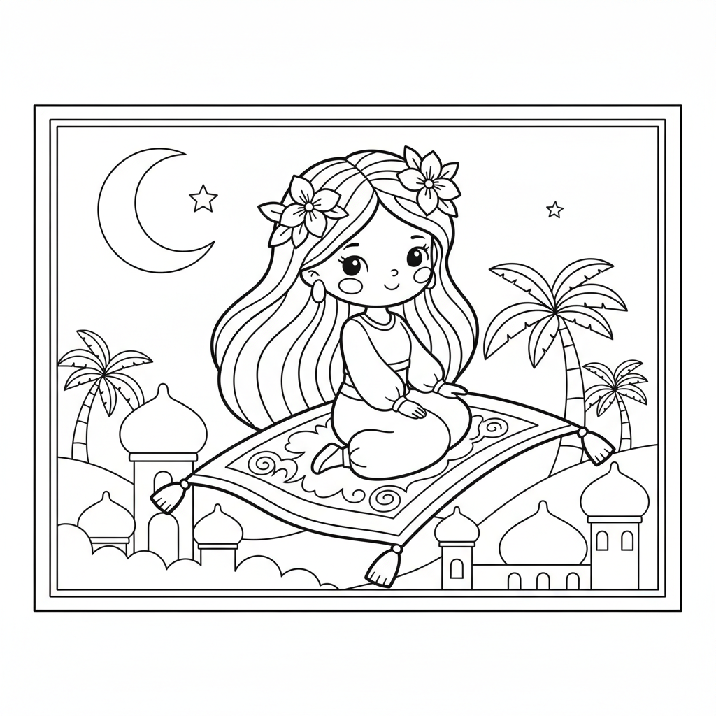 Coloriage jasmine coloriage 1