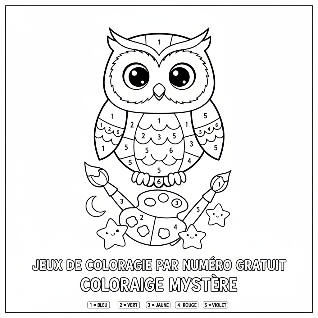 Coloriage jeux de coloriage par numero gratuit
