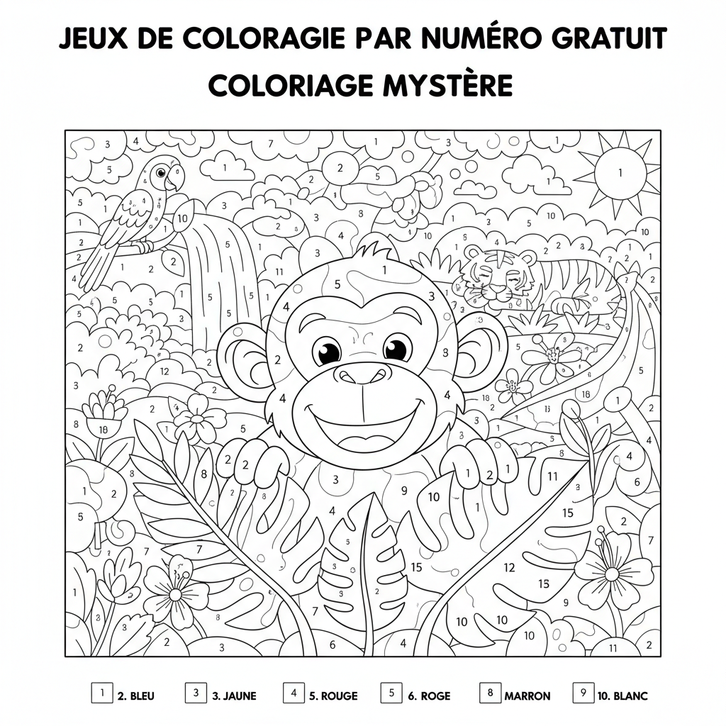 Coloriage jeux de coloriage par numéro gratuit 2