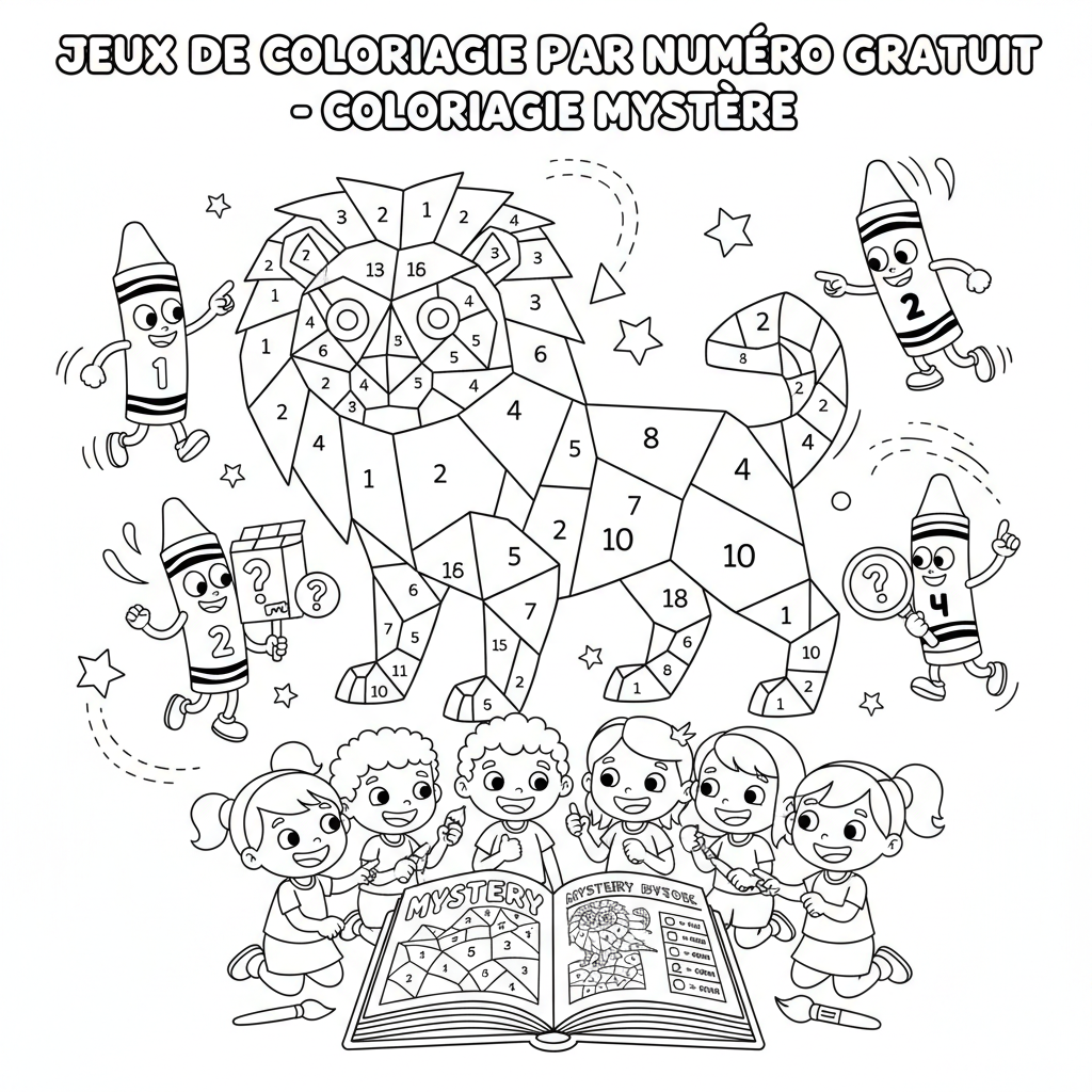 Coloriage jeux de coloriage par numéro gratuit 5