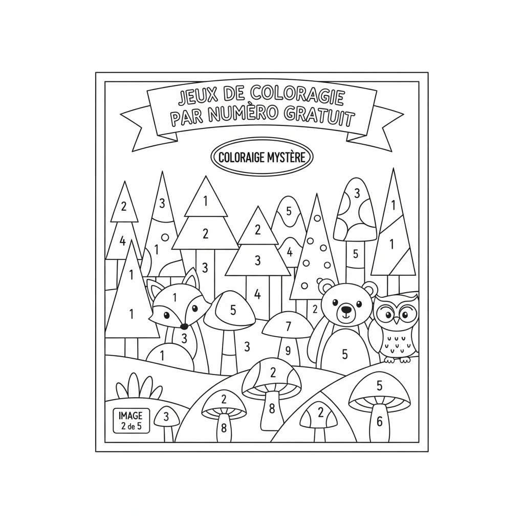 Coloriage jeux de coloriage par numero gratuit 2