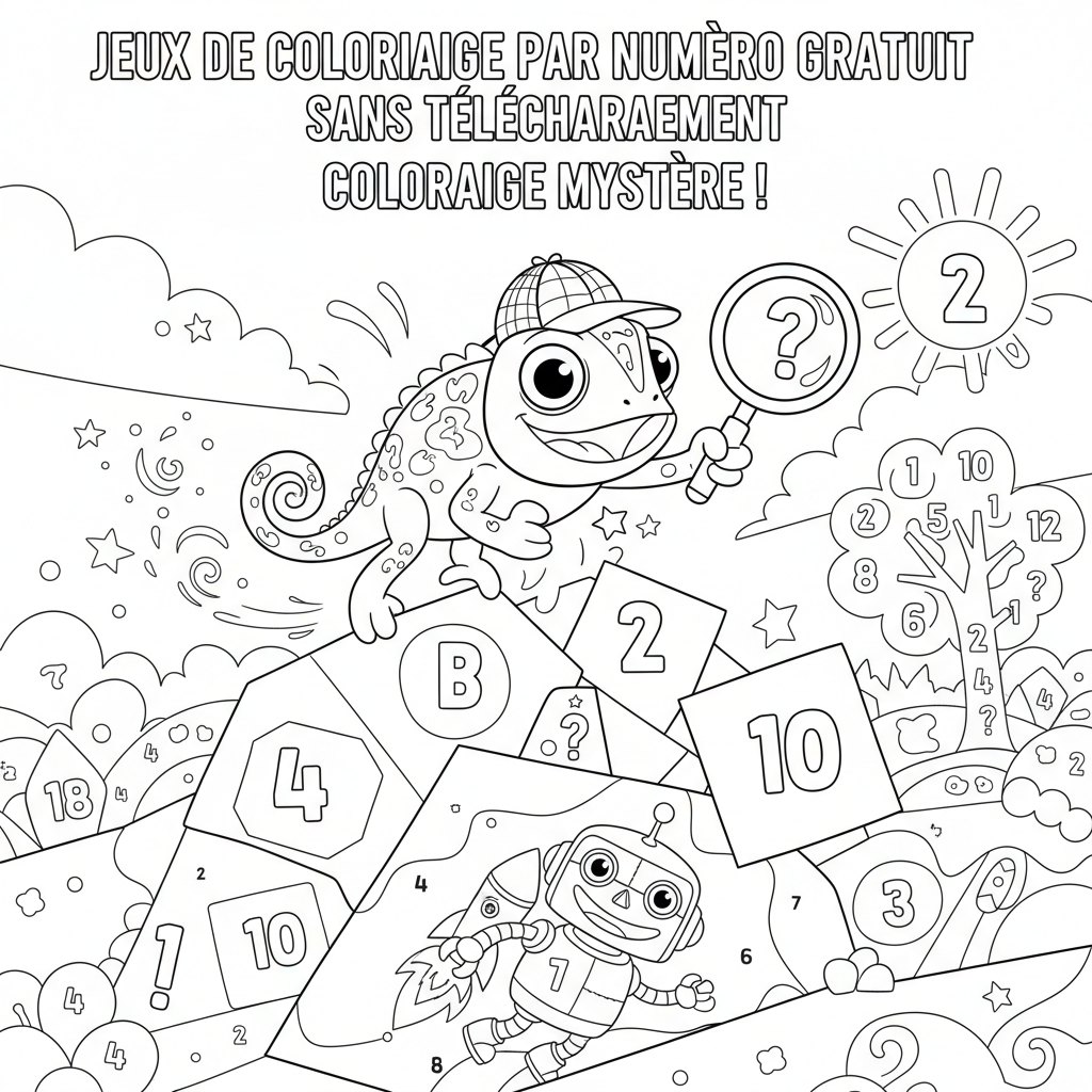 Coloriage jeux de coloriage par numéro gratuit sans telechargement 5