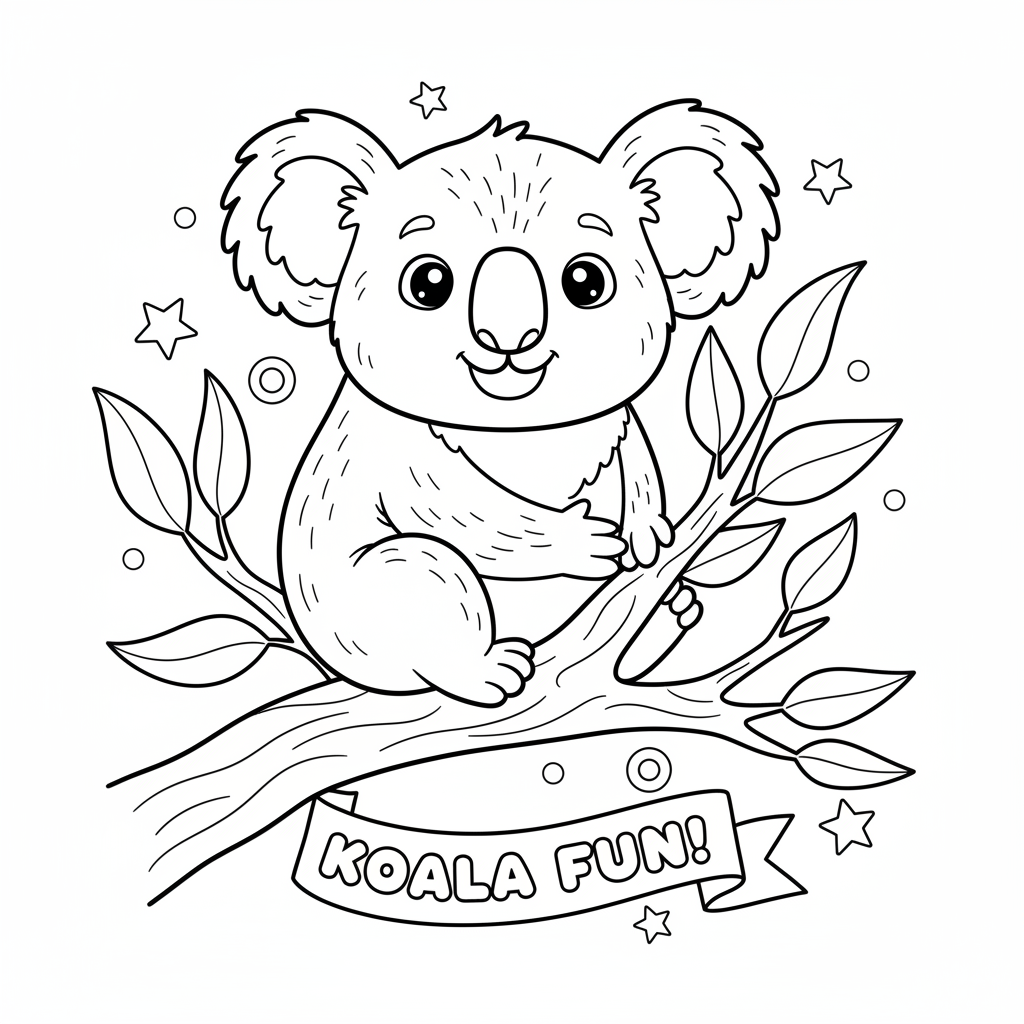 Coloriage koala coloriage