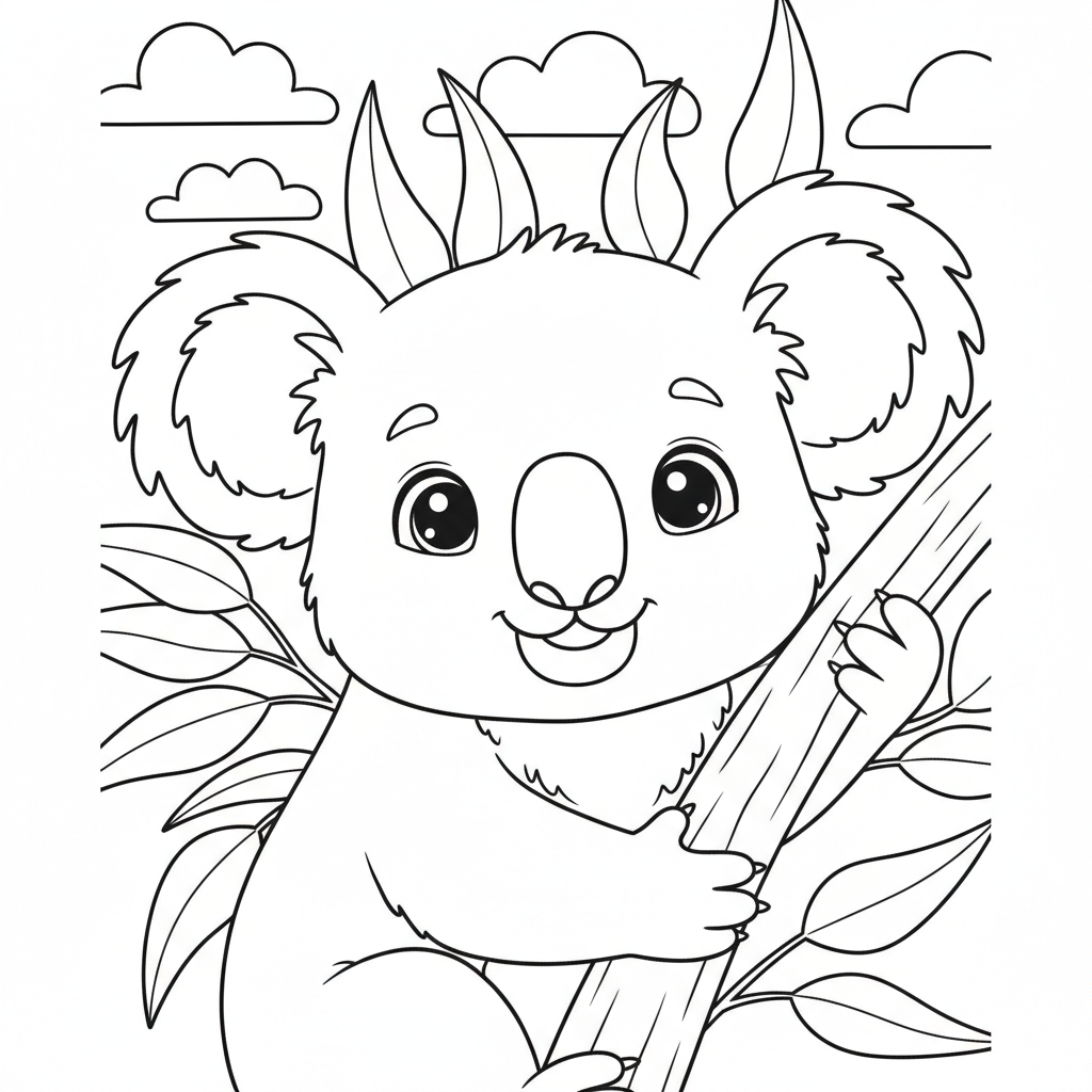 Coloriage koala coloriage 4