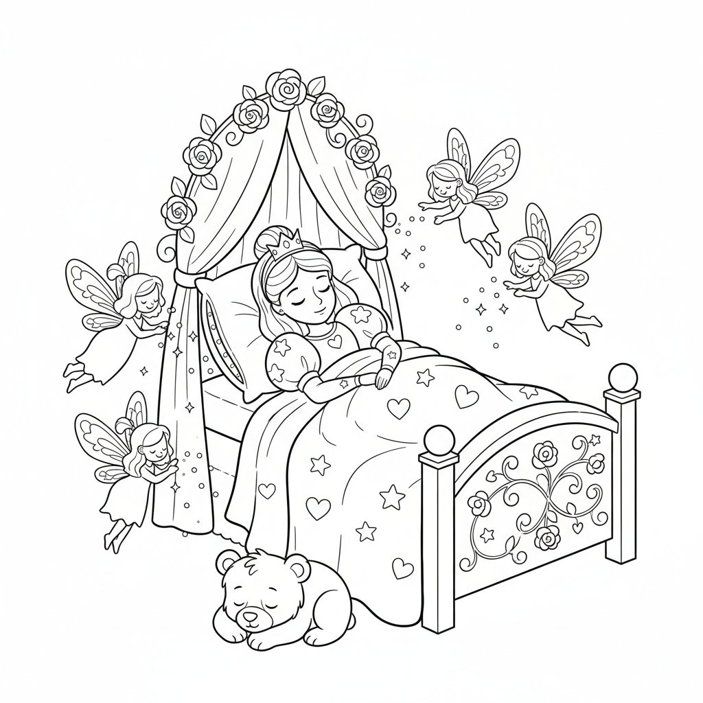 Coloriage La Belle Au Bois Dormant Coloriage Gratuit à Imprimer