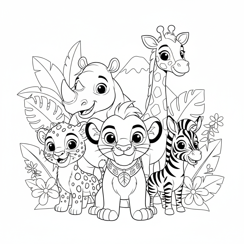 Coloriage la garde du roi lion coloriage 4