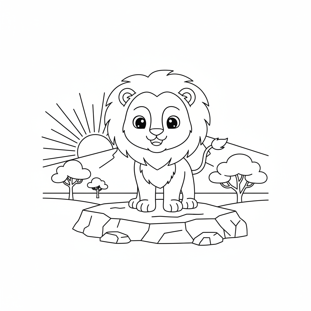 Coloriage le roi lion coloriage 1