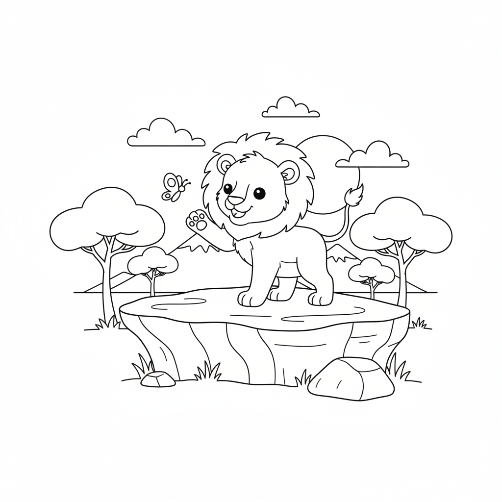 Coloriage le roi lion coloriage 3