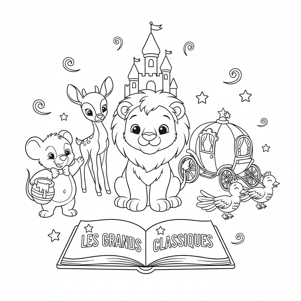 Coloriage les grand classique disney coloriage 1