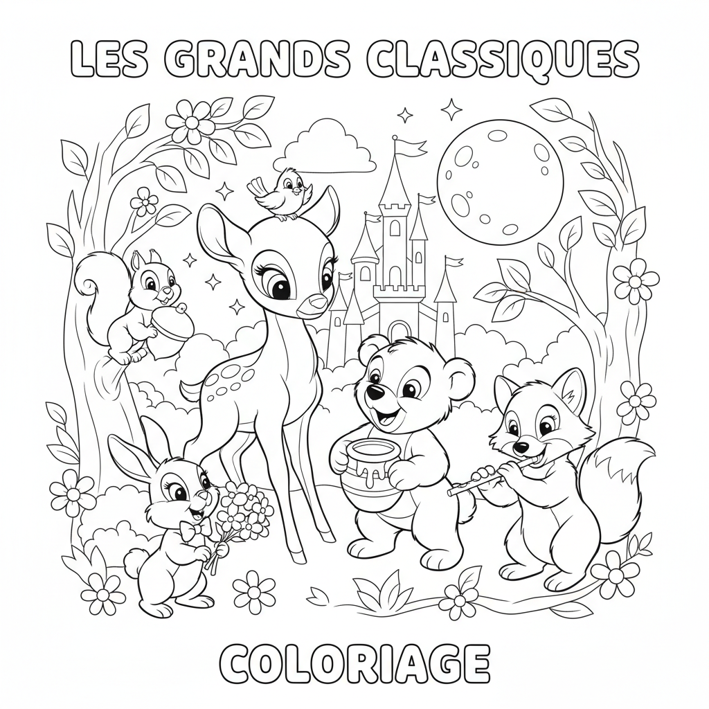 Coloriage les grand classique disney coloriage 2