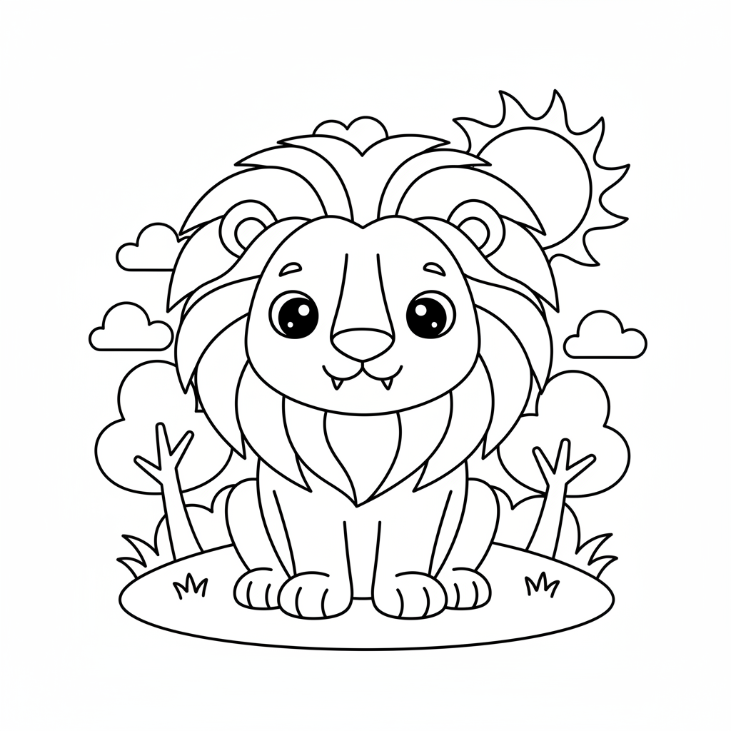 Coloriage lion coloriage 2