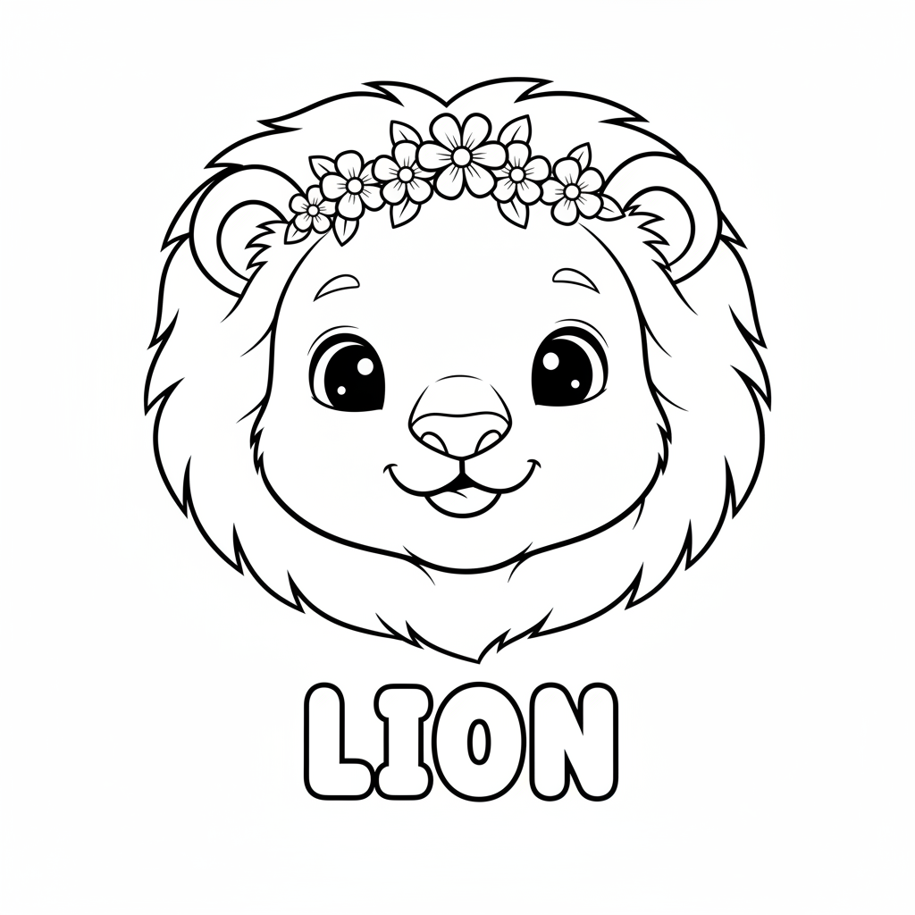 Coloriage lion coloriage couleur 4