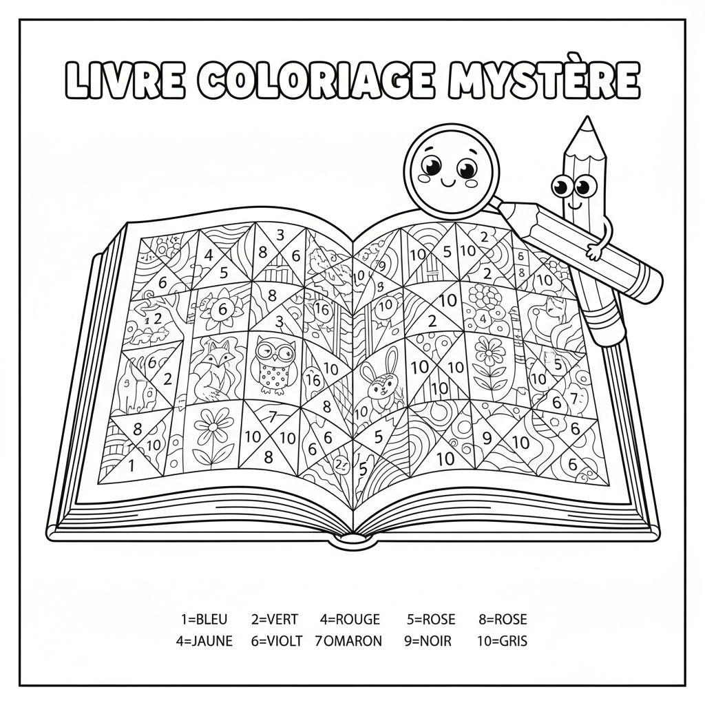 Coloriage livre coloriage adulte mystere 2