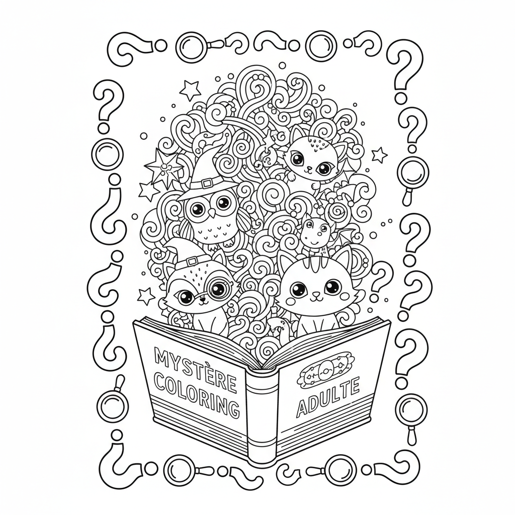 Coloriage livre coloriage adulte mystere 4