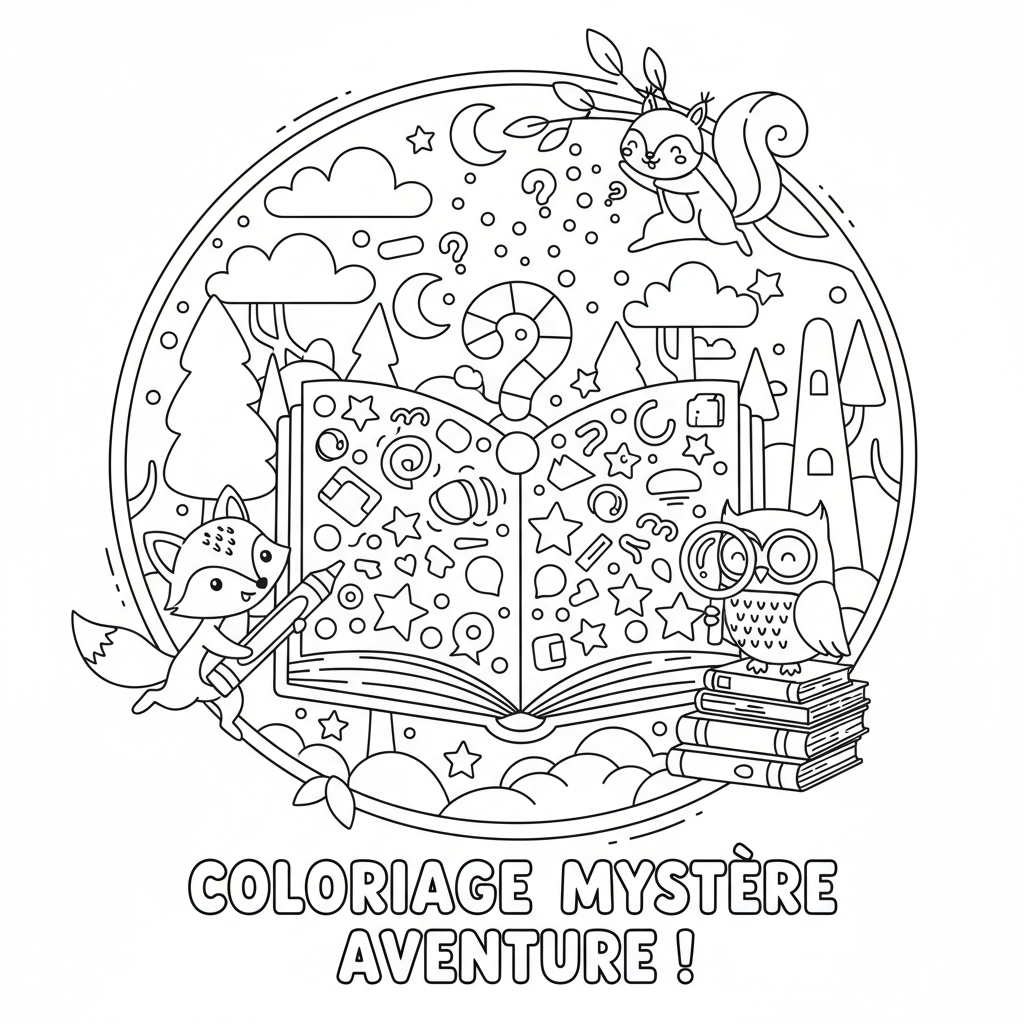Coloriage livre coloriage adulte mystere 5