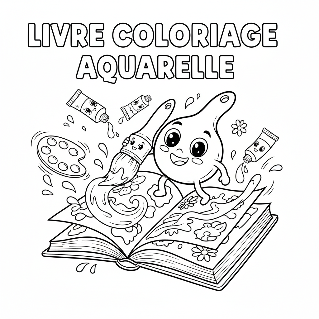 Coloriage livre coloriage aquarelle 5