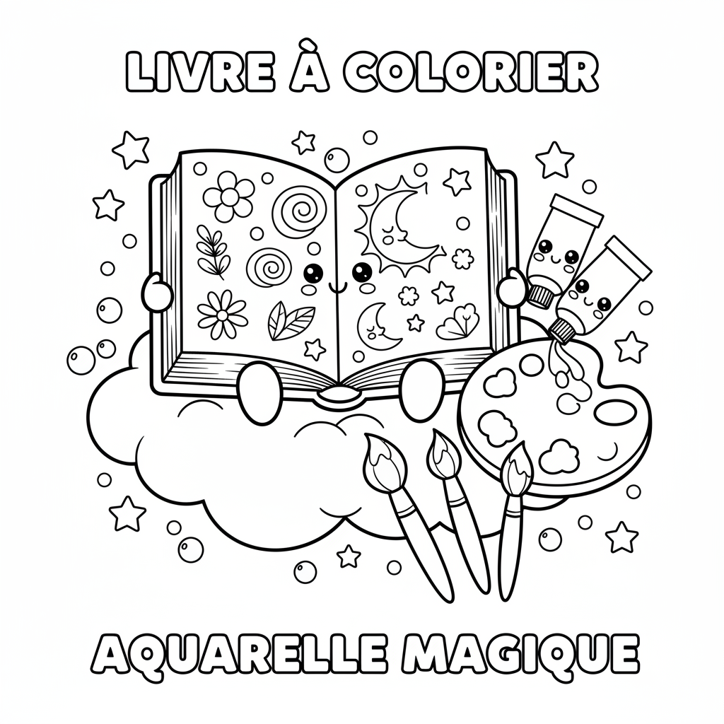 Coloriage livre coloriage aquarelle adulte