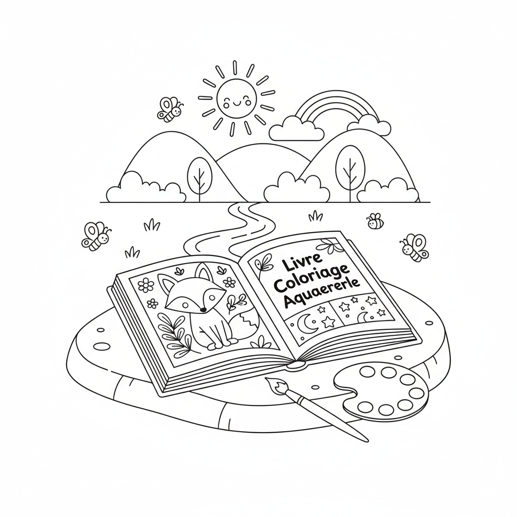 Coloriage livre coloriage aquarelle adulte 3
