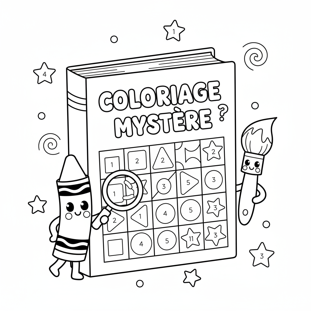 Coloriage livre coloriage mystère
