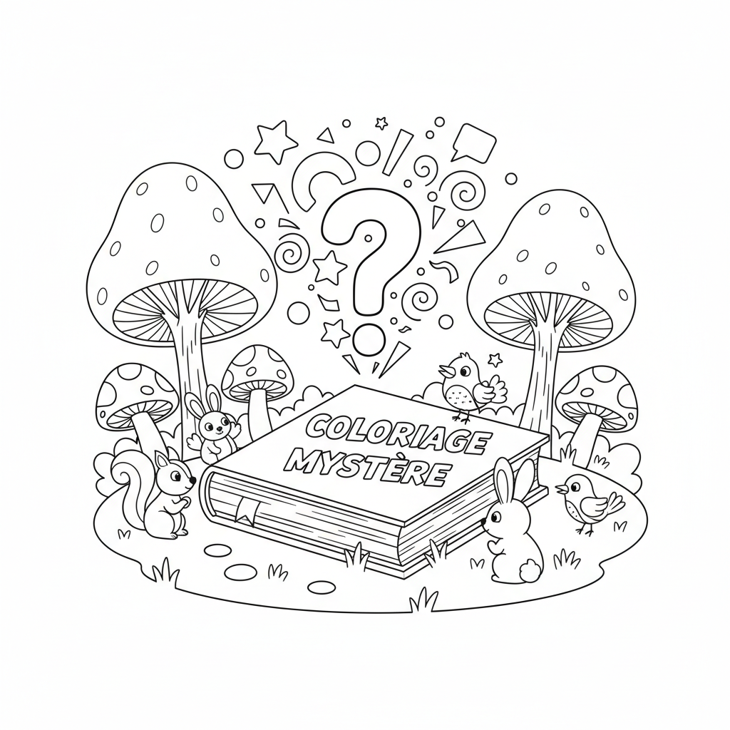 Coloriage livre coloriage mystère 3