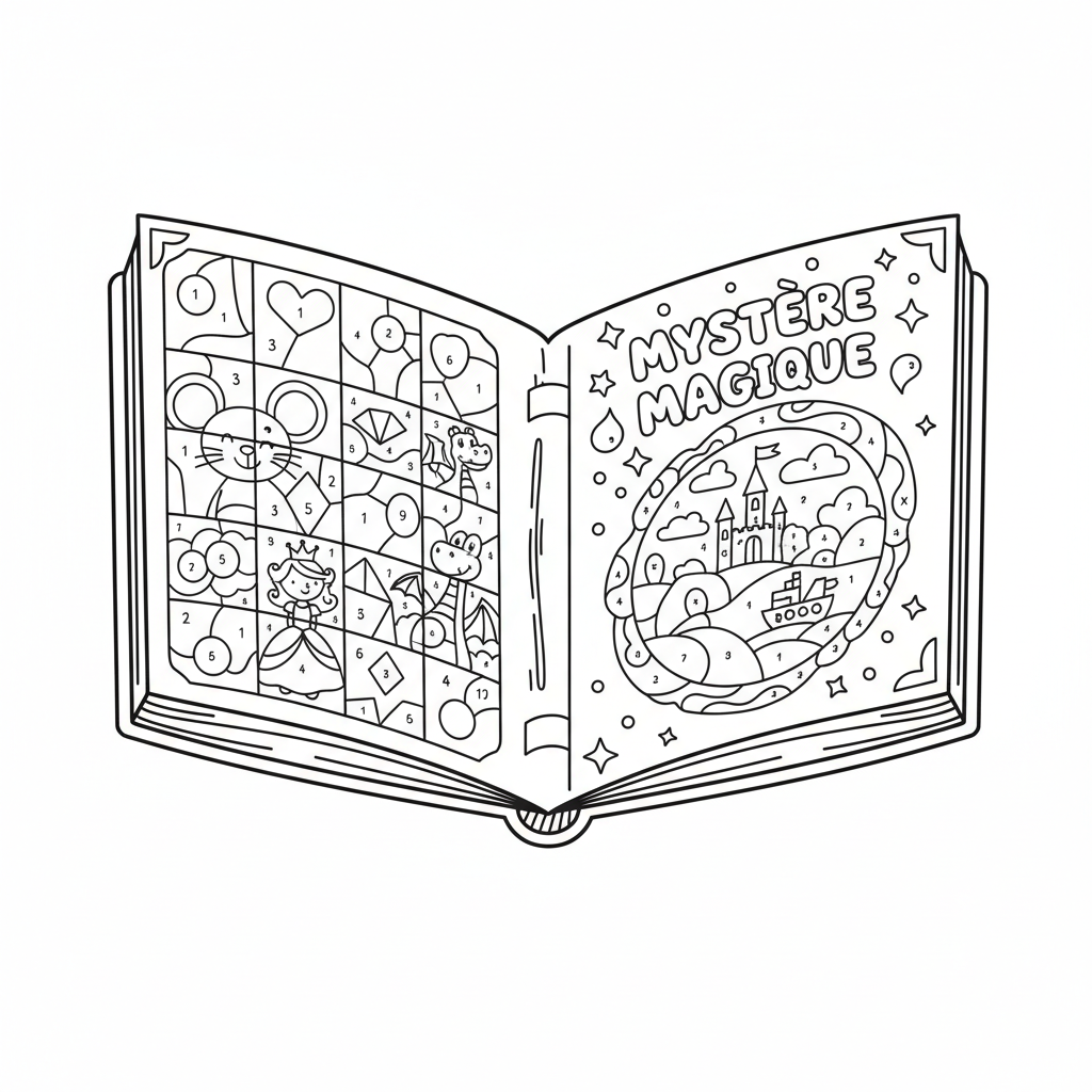 Coloriage livre coloriage mystere disney 2