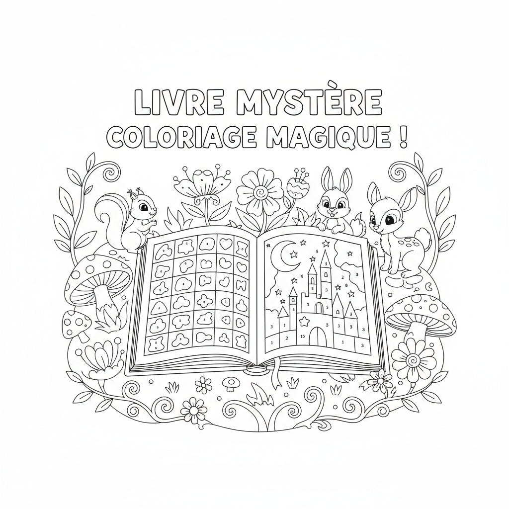 Coloriage livre coloriage mystere disney 3