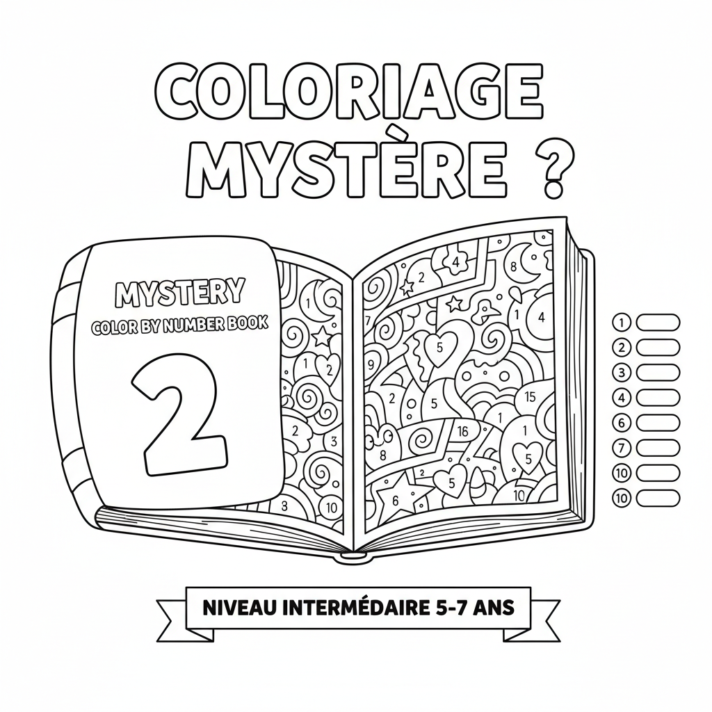Coloriage livre coloriage numéroté adulte 2