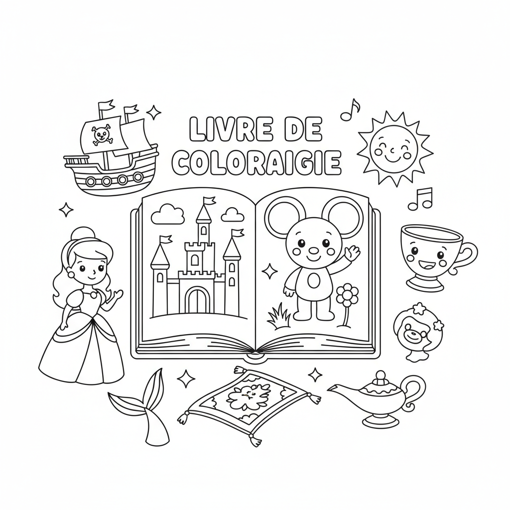 Coloriage livre de coloriage disney 1