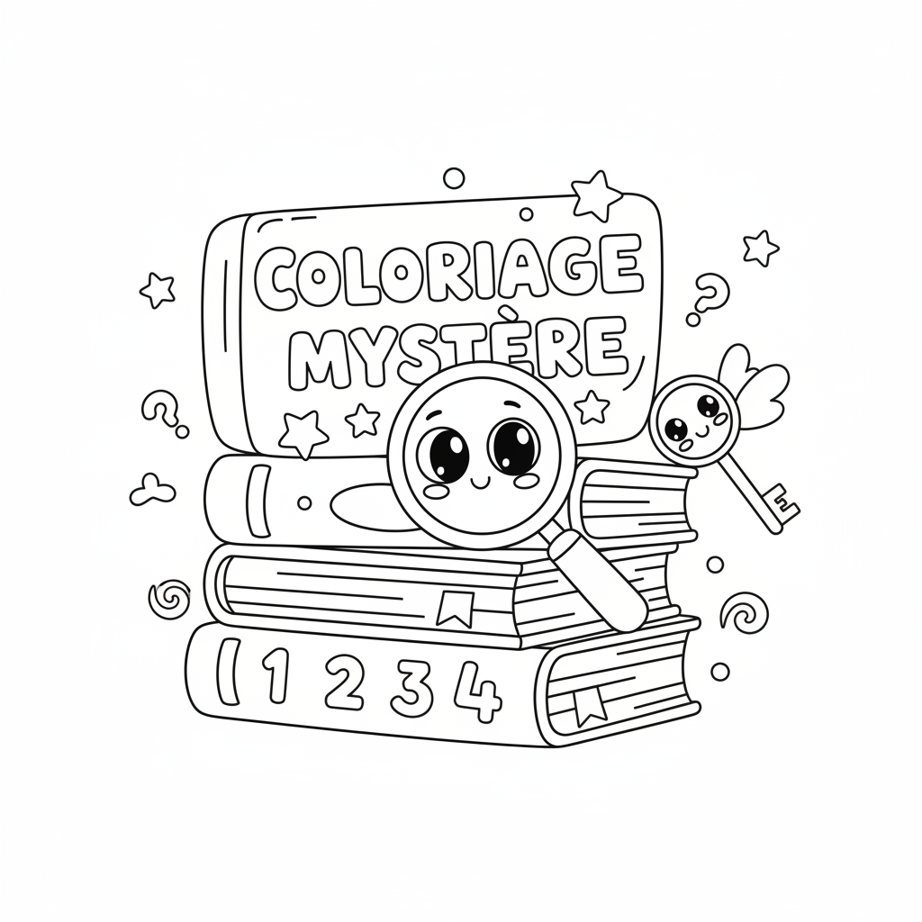 Coloriage livre de coloriage mystere