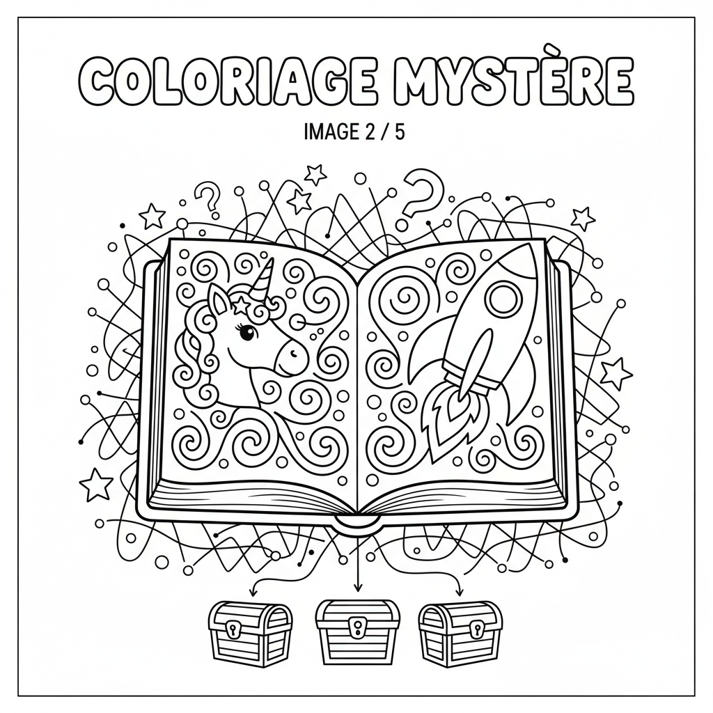 Coloriage livre de coloriage mystere 2