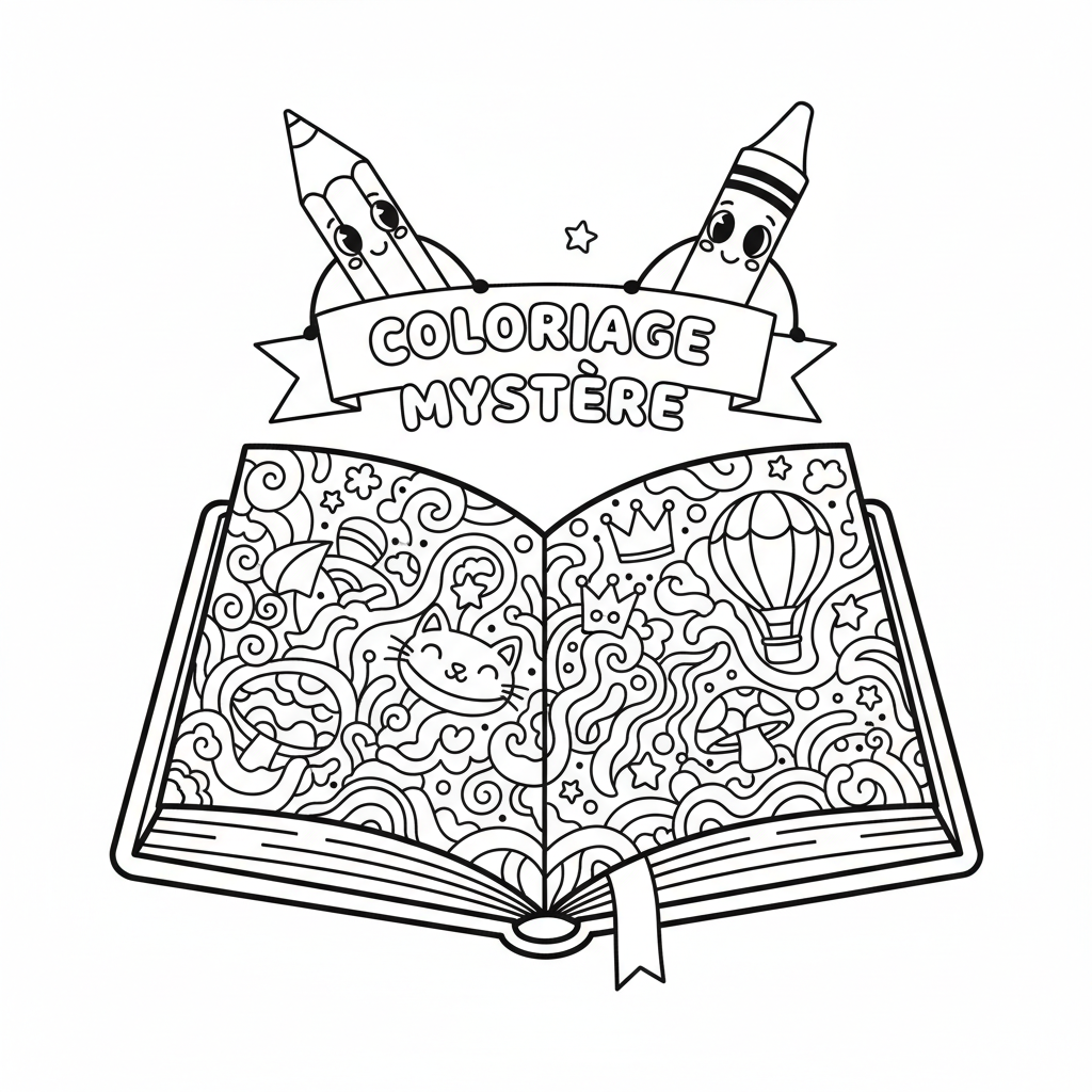 Coloriage livre de coloriage mystere 4