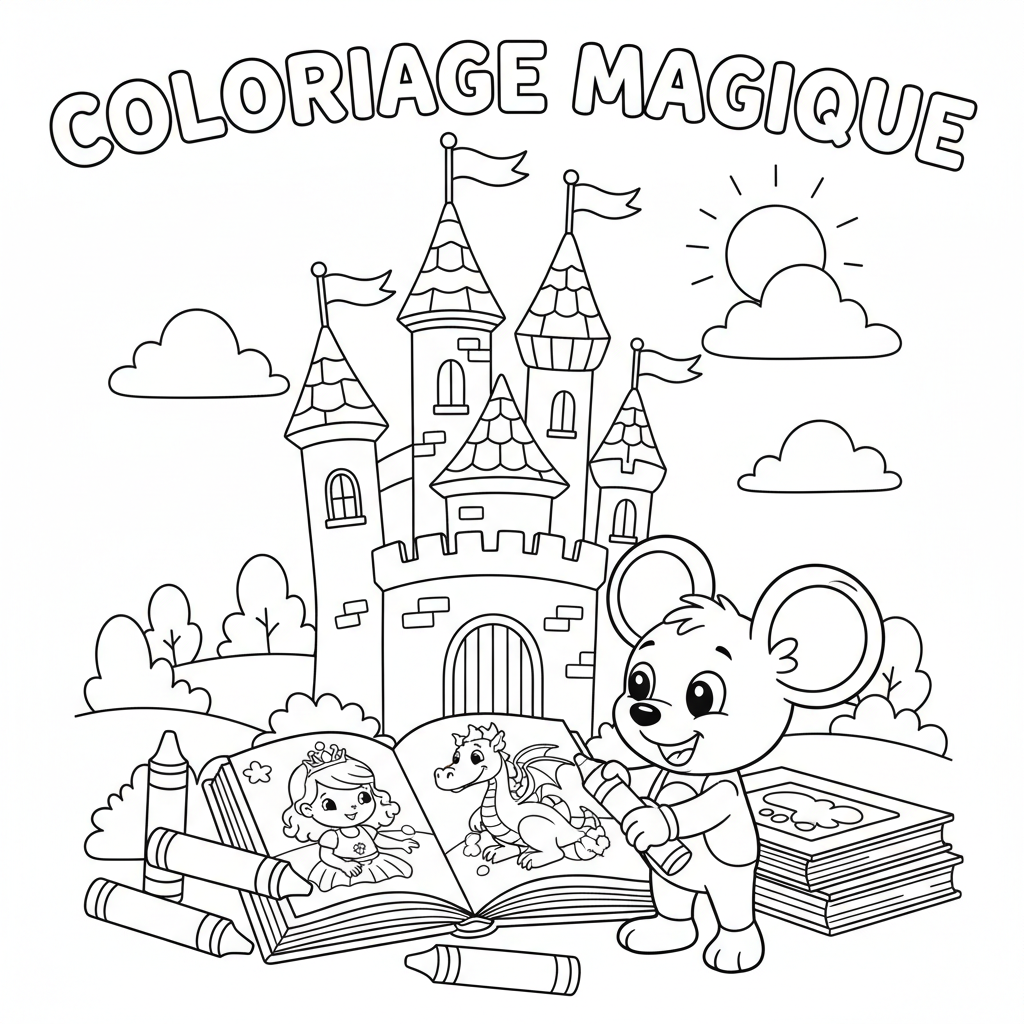 Coloriage livre disney coloriage 3