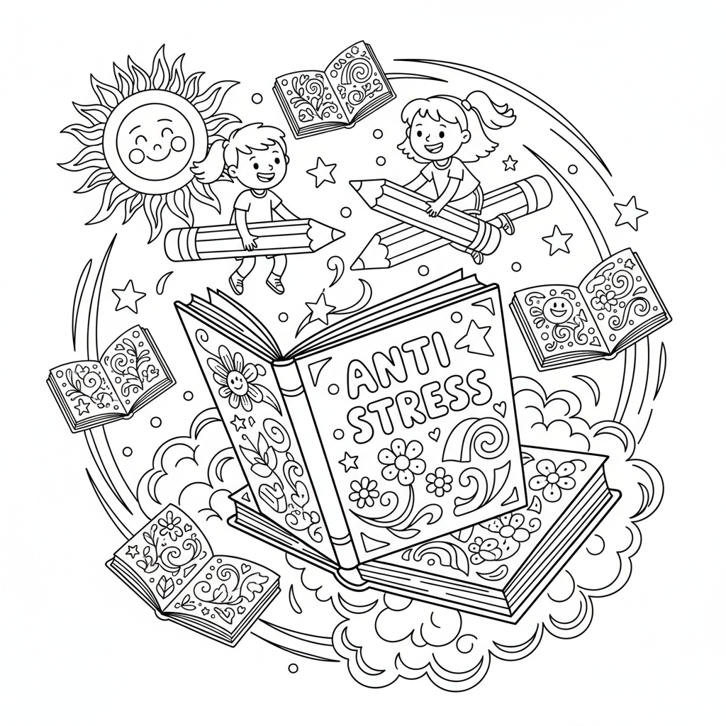 Coloriage livres coloriage adulte 5