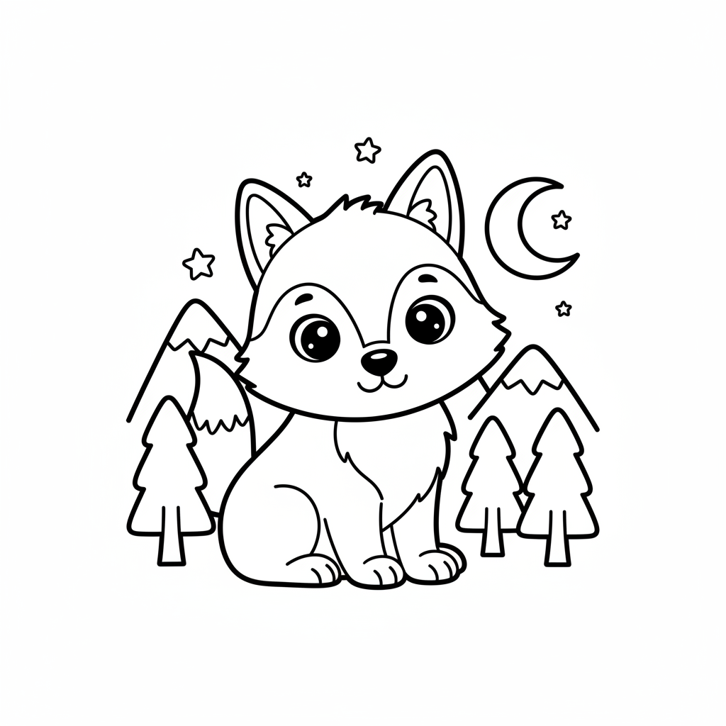 Coloriage loup coloriage