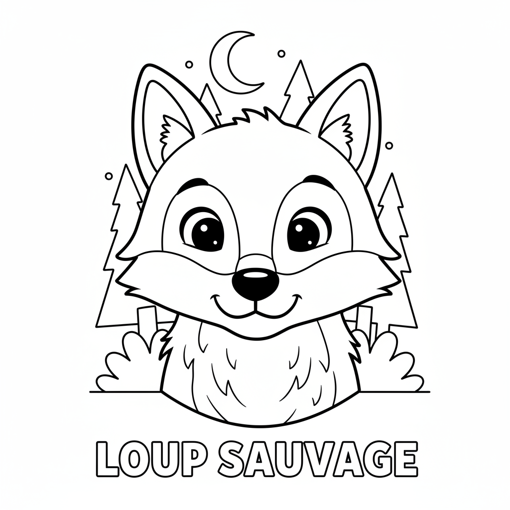 Coloriage loup coloriage 4