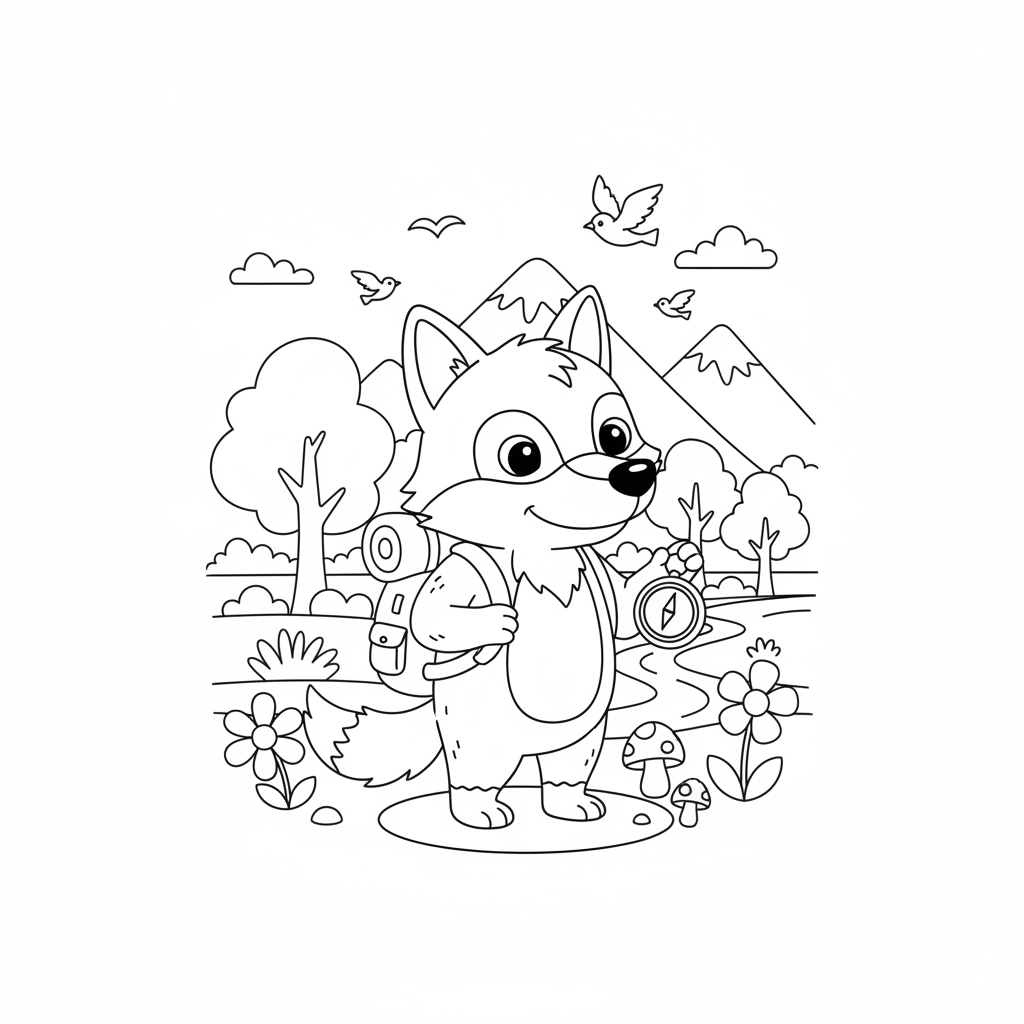 Coloriage loup coloriage maternelle 3