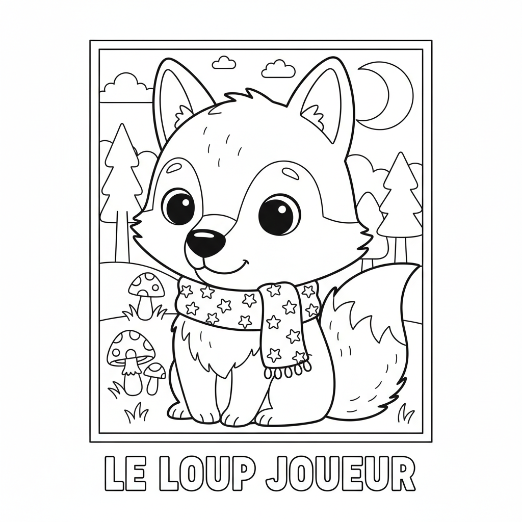 Coloriage loup coloriage maternelle 4