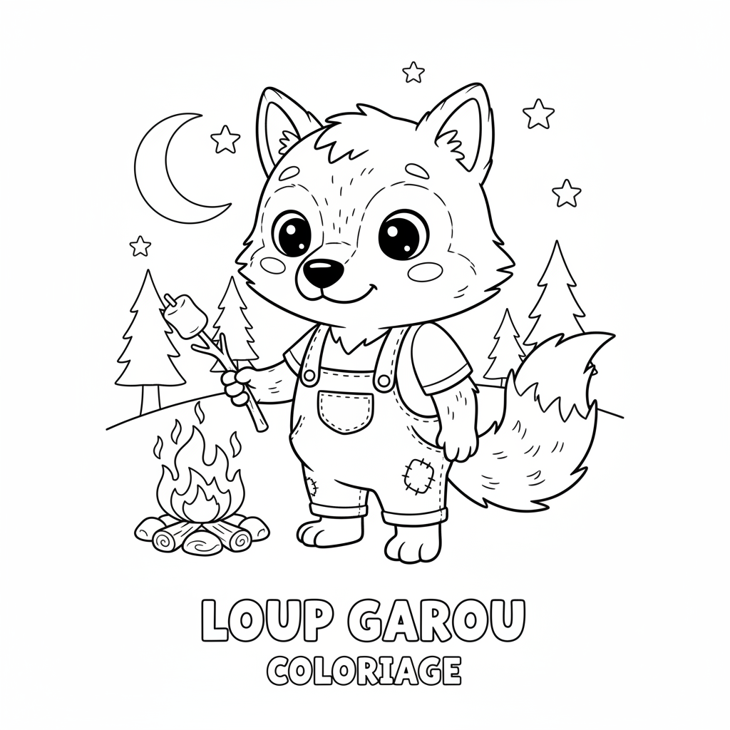 Coloriage loup garou coloriage