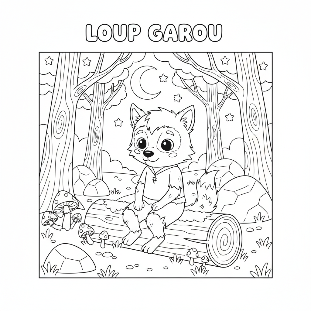 Coloriage loup garou coloriage 3