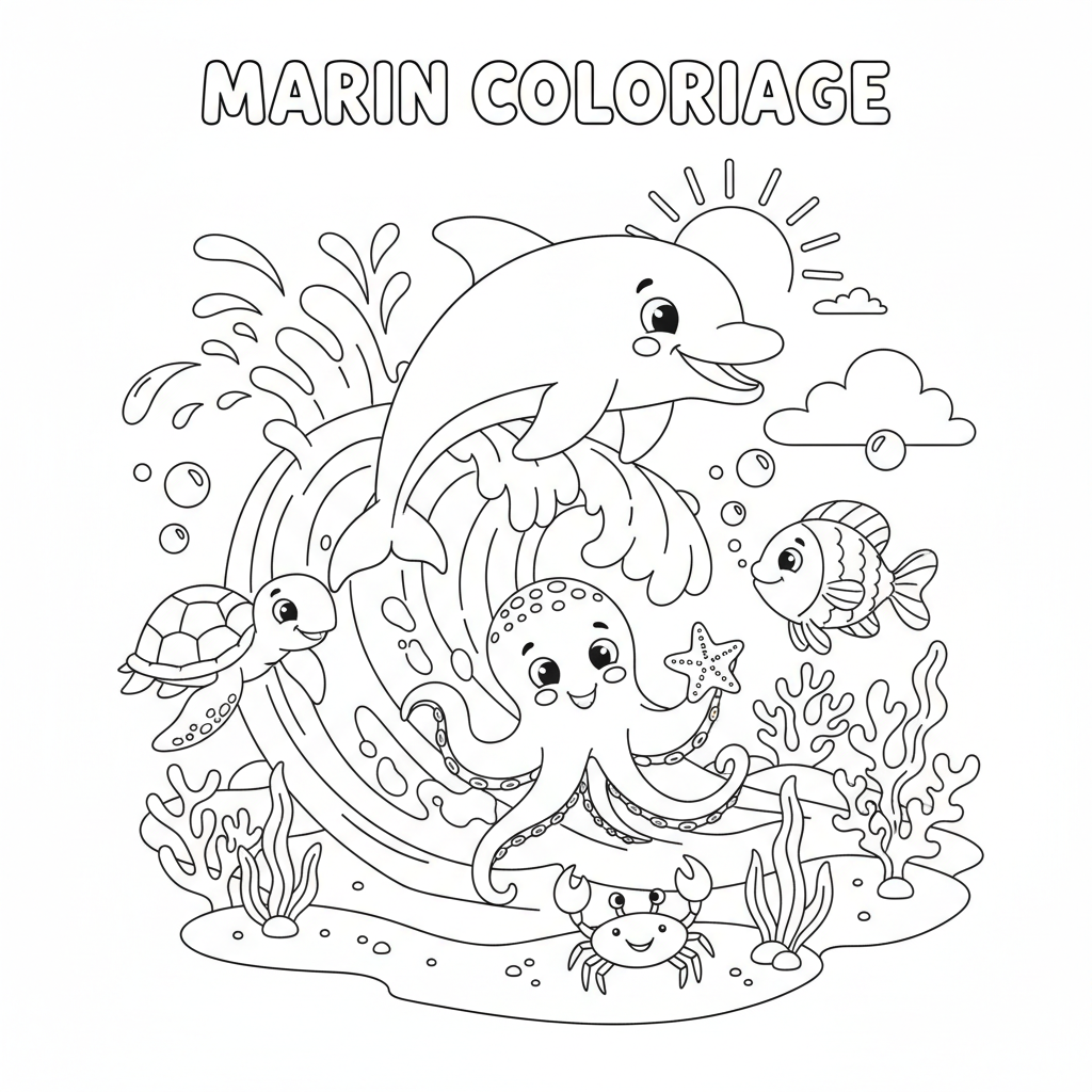 Coloriage marin coloriage 5