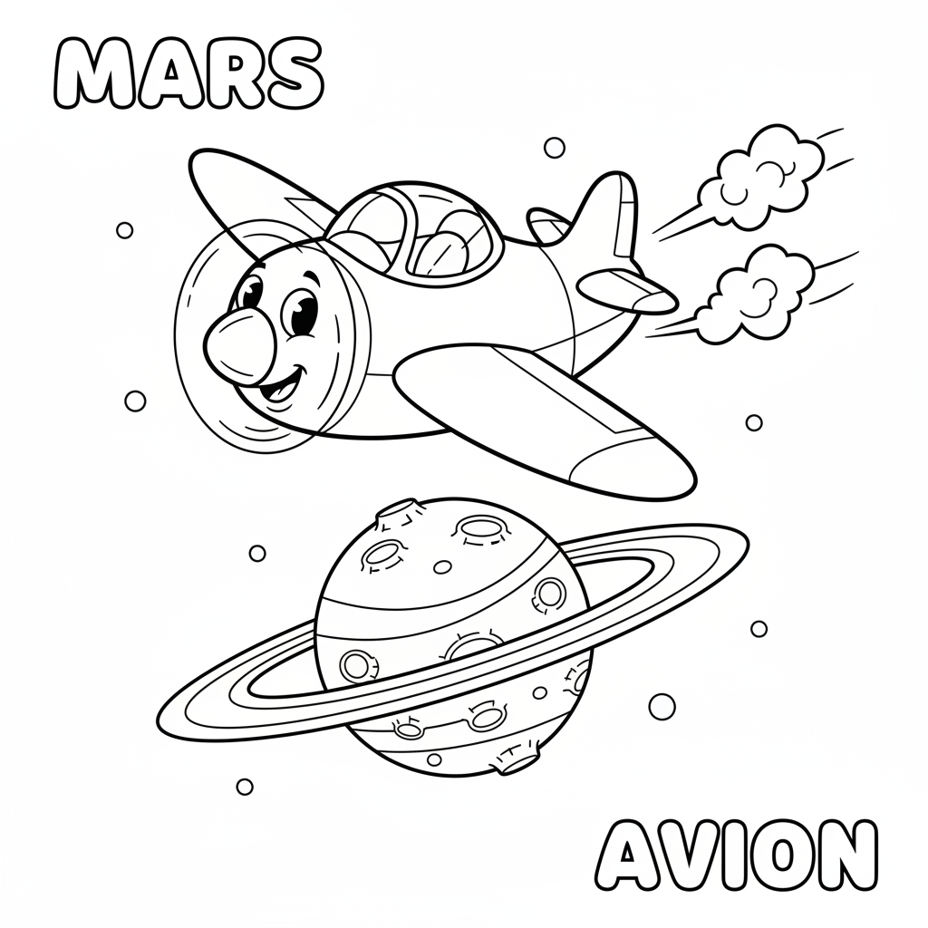 Coloriage mars coloriage 5