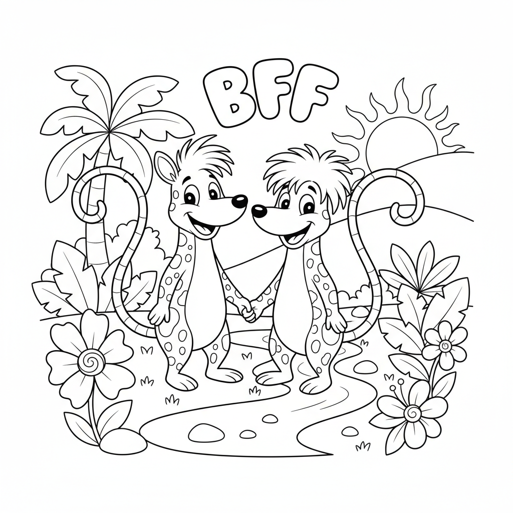 Coloriage marsupilami coloriage 3