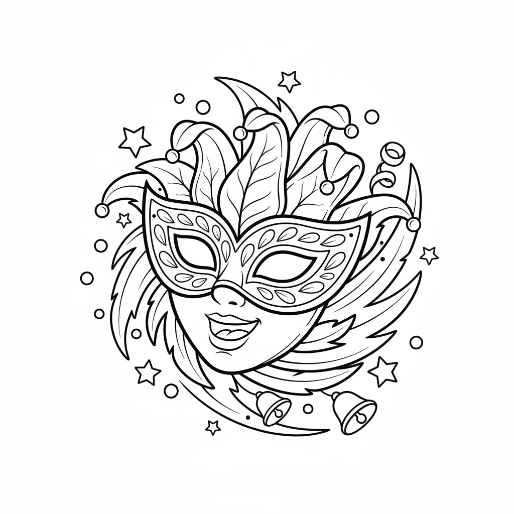 Coloriage masque coloriage 5