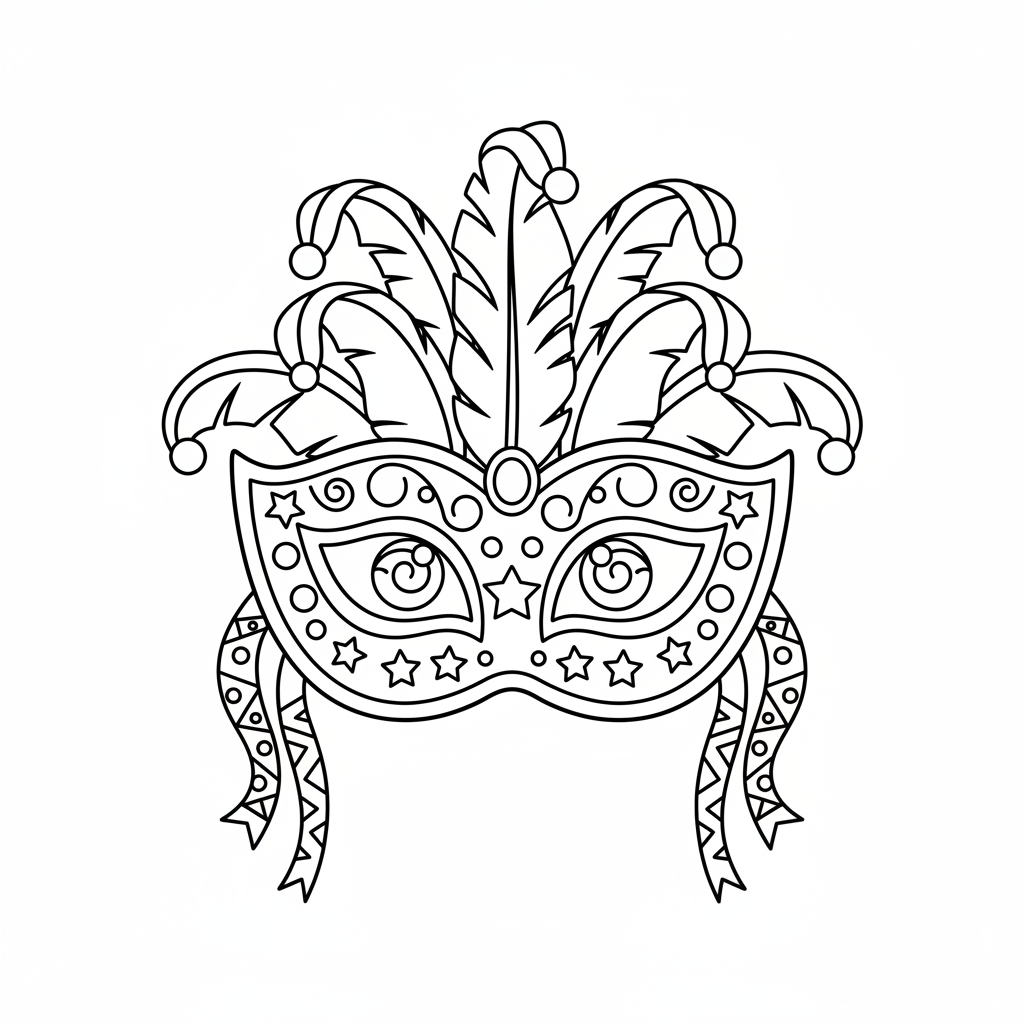 Coloriage masque coloriage carnaval