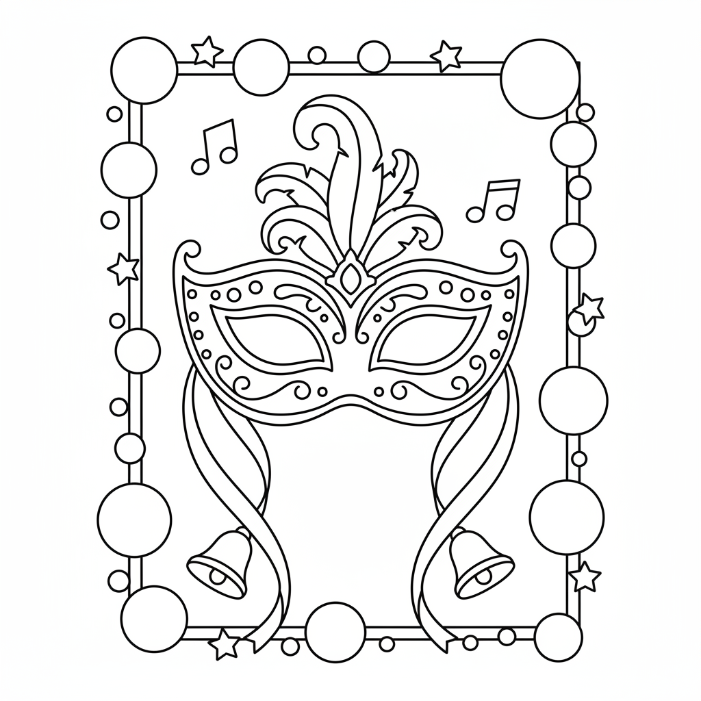 Coloriage masque coloriage carnaval 2