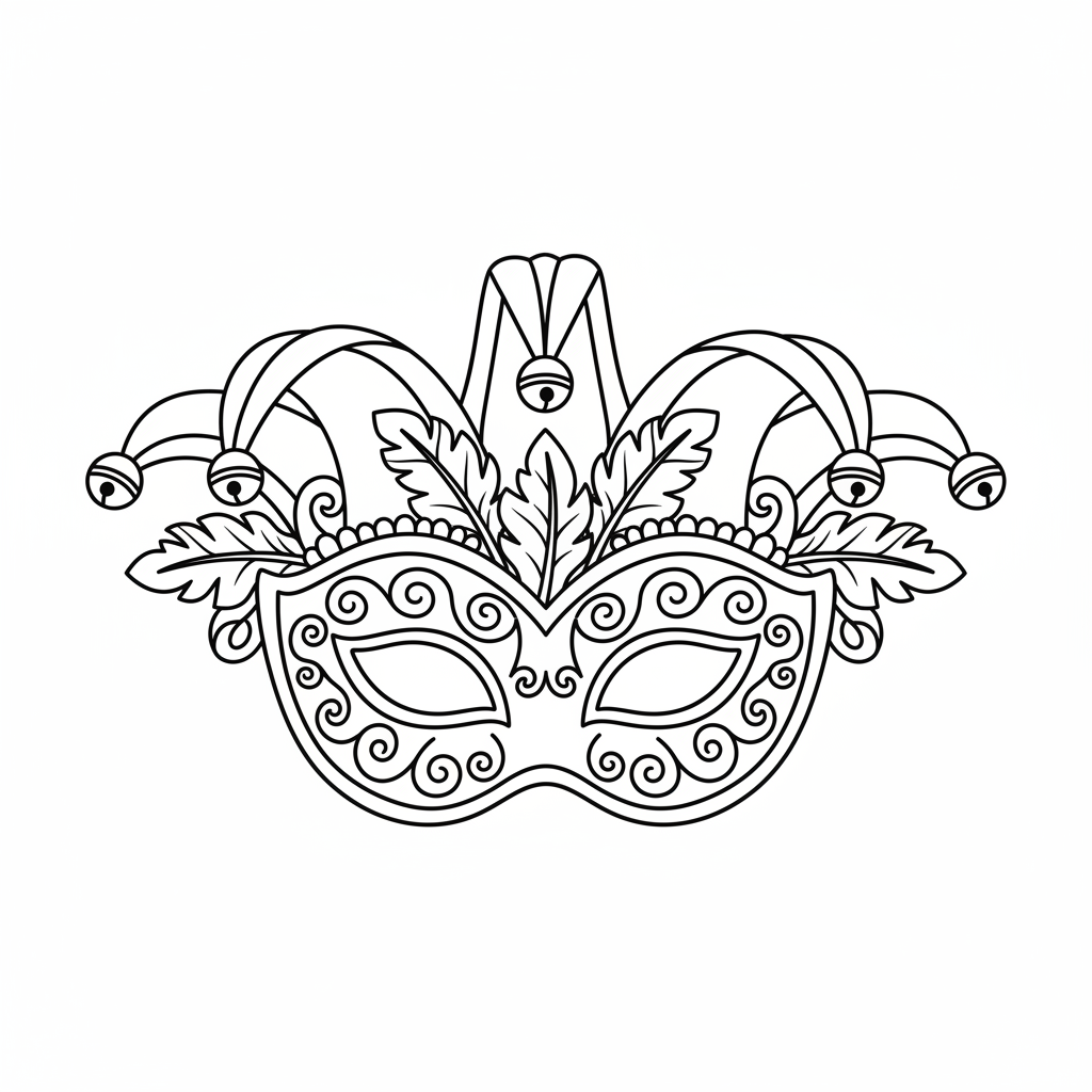 Coloriage masque coloriage imprimer 4