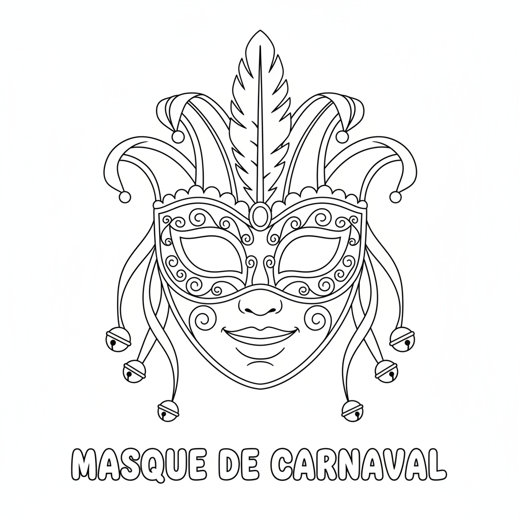 Coloriage masque halloween coloriage 2