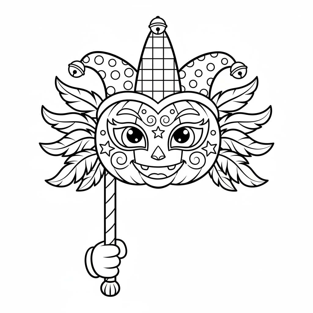 Coloriage masque halloween coloriage 4